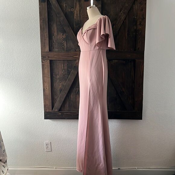 Maniju Blush Off the Shoulder Maxi/Formal Dress Sz- - Picture 5 of 13